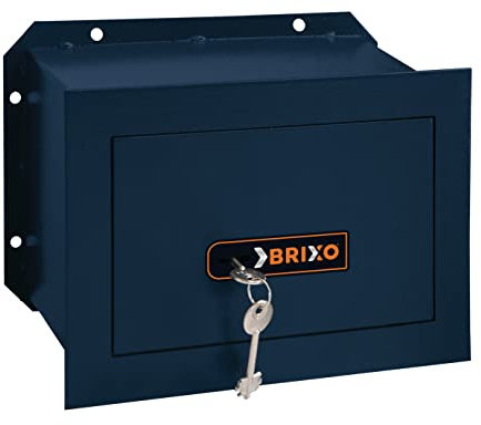 HOMEGARDEN Cassaforte con chiave in acciaio con catenacci in acciaio15x30x21 cm