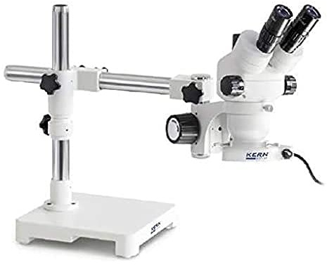 KERN OZM 903UK Optics OZM-90 Stereomikroskop-Sets, Trinocular Tubus, 4.5W LED (Reflecting) Beleuchtung, Universal (Teleskoparm mit Platte)