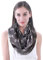 Lina & Lily Damen Loop Schal Tuch Schlauchschal Rundschal mit Hundemotiv - Havaneser (Grau)