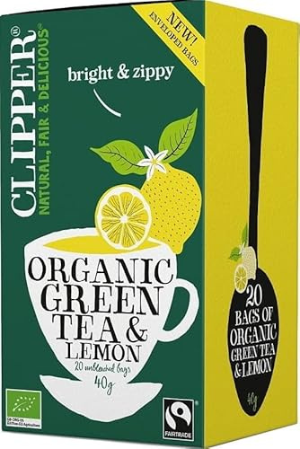 Grönt te med citron FAIR TRADE BIO 40 g (20 x 2 g) - CLIPPER