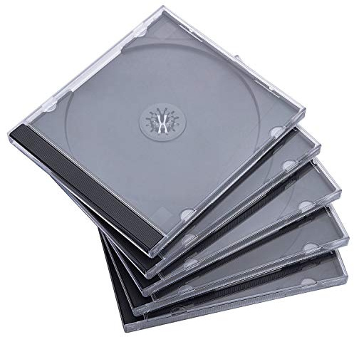 Progo® 10.4 mm Standard Single Clear CD Jewel Case with Assembled Black Tray, 25 Pack