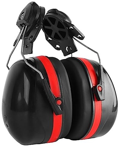 Orejera con Fijación para Casco, Orejeras de 2 Piezas, Protección contra el Ruido, Orejera Telescópica Ajustable en ángulo para Casco, Accesorio para Casco, Orejeras de Seguridad