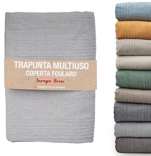 Jarapa Home Tagesdecke Baumwolle Wohndecke – Sofadecke Sofaüberwurf Bettüberwurf Überwurfdecke für Sofa & Bett – Mehrzweckdecke Couch Überwurf Plaid – Dünne gesteppte Decke