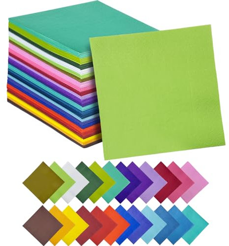 Gcardist 24 Colors Cocktail Napkins 120 Count 25 * 25cm Disposable Beverage Napkin Paper for Cocktail, Wedding, Dinner，Birthday Party Dessert Wine Paper Napkins (10 * 10 inch)