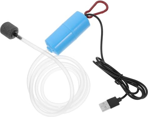 Happyyami Aquarium Sauerstoffpumpe Luftsteinpumpe für Fische Tank Tragbarer Bubbler Belüfter