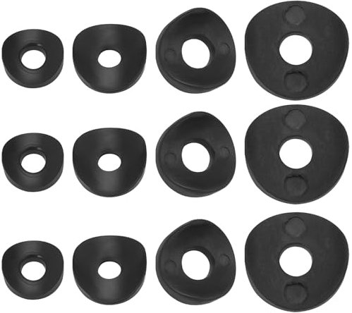 SG Store 100 Piezas de Espaciadores de Bujes Arandelas de Tubo Redondas M6 M8 Arandelas Curvas de Plástico Negras Manguitos Espaciadores de Plástico Sellos de Tubo Redondo para Patas de Muebles