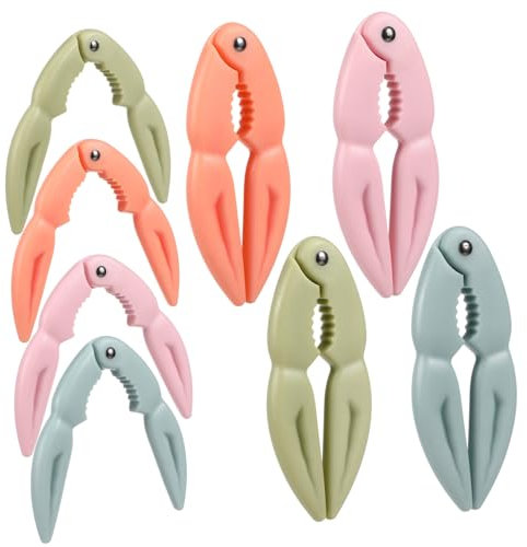 ABOOFAN 8piezas Pinzas para Mariscos Diseño Cangrejo Abridor Patas con Mecanismo Estilo Cascanueces Suministros Cocina Resistentes y Reutilizables para Cangrejo y Langosta