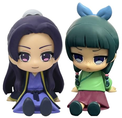 Zhongkaihua 2pcs Jinshi e Maomao Figura Seduto nella Palma Figurine Anime Q Figura Modello in PVC Mini Statua per Ornamenti Desktop
