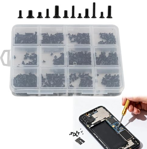 Set De Tornillos Para Ordenador Portátil Universal - Pack De 504 Piezas En Acero al carbono M2, M2.5 Y M3 Para Reparaciones Efectivas Con Contenedor De Almacenamiento, Tornillos Para Laptop Reparación