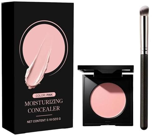 Anti-cernes éclaircissant, anti-cernes rose, correcteur et base éclaircissante pour peaux fatiguées, couvre efficacement les Cernes, teint clair à moyen (A)