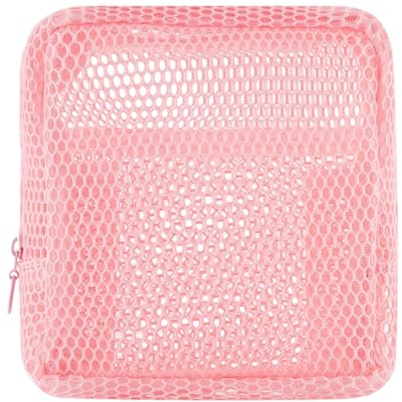 Organisateurs de maquillage uniques en maille colorée, compacts, faciles à transporter, pochettes de rangement hygiéniques pour articles de toilette, produits de beauté, trousse de toilette colorée à
