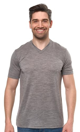 Merino.tech Camiseta Interior de Lana Merino 100% para Hombre | No pica, secado rápido, transpirable, de fácil cuidado, estilo outdoor