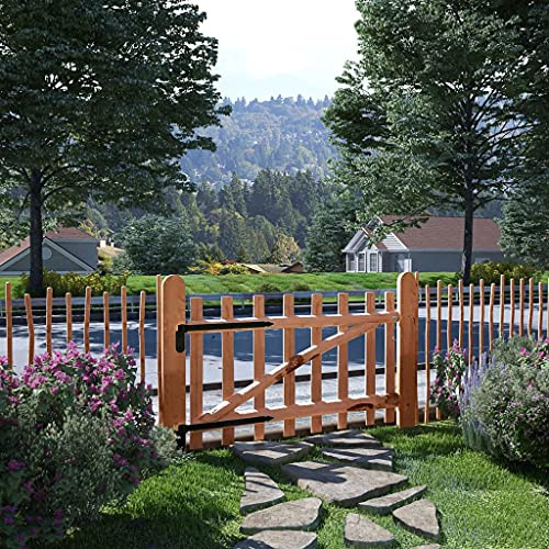 Generico Cancello Singolo Recinzione Legno Nocciolo Impregnato 100x60 cm,Marrone,7.9kg,142594