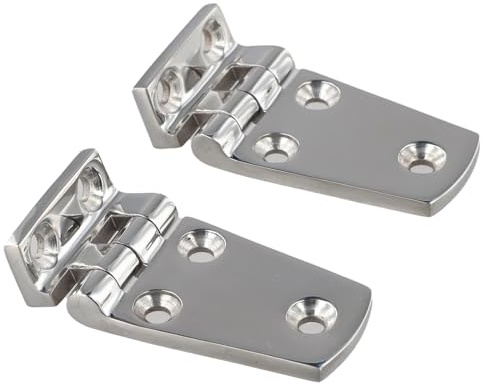 FUANA Cerniera da incasso in acciaio inossidabile 316, ad angolo retto, per porte di barche e auto, 38 x 54 mm o 38 x 66 mm, confezione da 2 (38 x 66 mm)