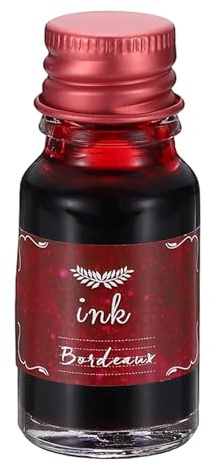 PATIKIL Inchiostro Per Penna Stilografica Rosso Vino 10ml Inchiostro Per Calligrafia In Bottiglia Colori Vividi Non Carbonioso Flusso Regolare Set Per Disegno E Scrittura