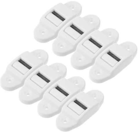 HAPINARY Guía de Correa para Persianas Enrollables de 14mm Rodillo de Plástico y Cepillo Interno para Limpieza, Reducción de Ruido en Entornos Exigentes, Pack de 8 Piezas