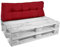 Beautissu Rückenkissen Palettenkissen Outdoor 120x40 cm – Gepolsterte Auflagen für Paletten Europaletten Palettensofa Lounge Kissen Outdoor Palettenmöbel Palettenpolster Rot – Style