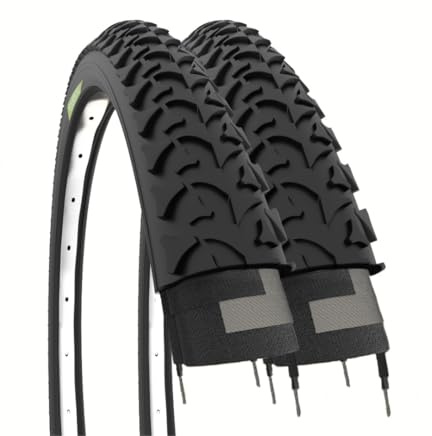 2 neumáticos de 20 x 1,95 (50-406) Negros con Tacos para MTB Mountain Bike de 20 Pulgadas