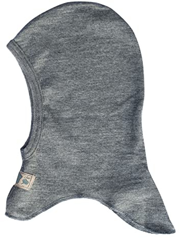 Lilano, Kinder/Baby Sturmhaube, 70% Wolle (kbT), 30% Seide, 210 g/m² (Grau, 74-80)