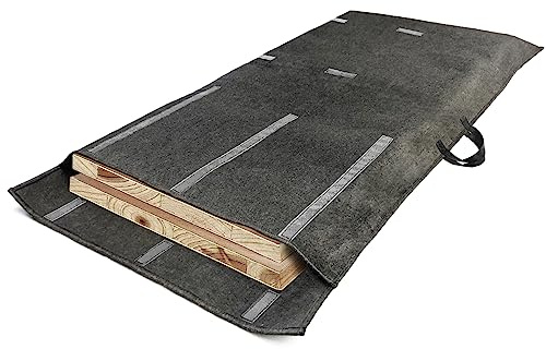 ROSROSE Table Leaf Storage Bag Padded 1 Pack, Thick Felt Dining Table Leaf Cover for Storage, Heavy Duty Table Leaf Bag Protector w/Adjustable Self-Adhesive Strap, Fit 48 x 24 inches Leaves