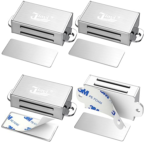 Chiusura Magnetica Jiayi 4 Pcs Upgrade Gancio Magnetico per Porta con Adesivi e Vite Forte Chiusura del Magnete della porta Gabinetto Chiusura Magnetica per l'armadio, Cassetto