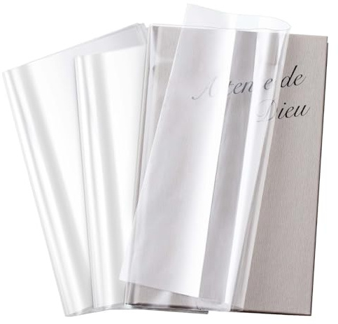 ReliThick 100 Pack Adjustable Clear Book Covers Fits Books with 9.25 x 15 Inches, Plastic Waterproof Sleeve for Textbooks Paperbacks, with Self Adhesive Closure, Against Dust, Wear Book Protector