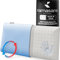 KAMASANA Orthopädisches Kissen 40 x 80, Höhe 13 cm – hellblauer kühlender Bezug – Memory-Schaum – hypoallergen, ergonomisch, atmungsaktiv, mit Belüftung und Nackenstütze