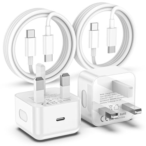 for iPhone 17 16 15 Fast Charger, USB C Charger Plug 2Pack 20W with 6FT USB C to C Cable for iPhone 17/17 Air/16/15 Plus/15 Pro/15 Pro Max, for iPad Pro/Air/Mini-USB C to C Charging
