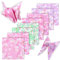 120 Blatt 15 x 15 cm Faltpapier mit Kirschblütenmuster, Origami Papier, Doppelseitiges Farbiges Origami Papier, 8 Stile, Leicht Faltbares Washi-Papier für Kunsthandwerksprojekte(Farbe 2)