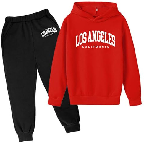 Tracksuit Children's Jogging Suit Boys Sports Winter Children's Hoodie Pullover Set Popular Printed Hoodie Set On Underwear Casual Letter Costume Boy Sportswear Tracksuit Summer, red, 11-12 Years