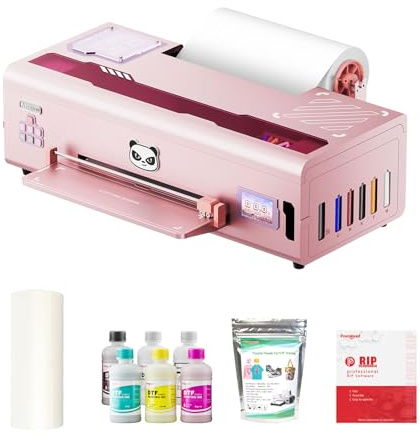 Procolored K13 Lite Impresora DTF A3 para Camisetas y Ropa, 33cm Impresora Textil con Tinta Blanca y protección infrarroja del Cabezal, máquina DIY de diseño Textil (Rosa)