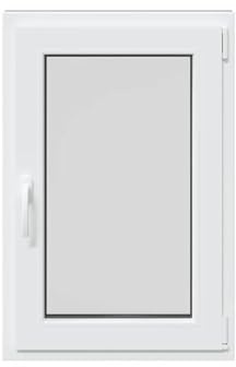 Gecheer Finestra per Seminterrato, Anta Ribalta DIN Destra in PVC, Vetro Isolante Termico e Acustico, 60x80 cm, Sistema di Chiusura Sicuro per Protezione dalle Perdite