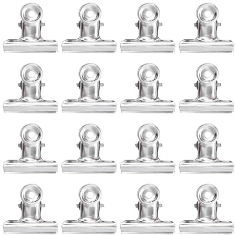 Tofficu 30pcs Windproof Stainless Steel Clothes Pegs Non-Slip Metal Clothespins for Laundry, Household Quilt Clips and Sock Hanging, 4cm Round Head Clips for Outdoor Use