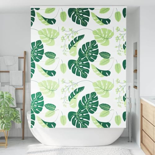 Water Resistant PEVA Cassette Green Leaves 150x240 cm