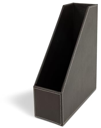 Osco Faux Leather Magazine Rack - Brown marron