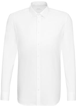 Chemise business Seidensticker pour homme - Coupe extra slim - Infroissable - Col Kent - Manches longues - 100 % coton