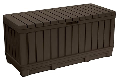 Keter K249463 Baule da giardino Kentwood, Marrone, 250 kg