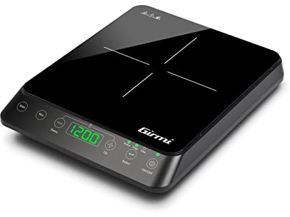 Girmi PI04 Piastra a Induzione Singola, 2000 Watt, 10 Potenze, Nero