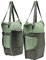 VAUDE TwinShopper - Fahrradtasche mit praktischer Shoppermöglichkeit, 44 Liter - Taschen einzeln nutzbar - inkl. Regenhülle, Willow Green