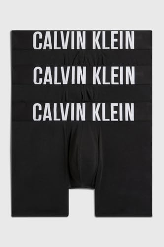 Calvin Klein Boxers Longs Lot de 3 Homme sous-Vêtement, Noir (Black/Black/Black), L