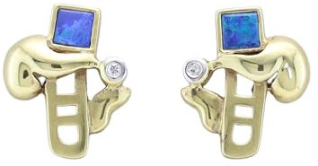 MIAMAR Ohrringe 0600497 Damen Ohrstecker 14 Karat (585) Gelbgold Gold bunt Opal