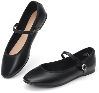DREAM PAIRS Ballerines Mary Jane Femme Classiques, Chaussures Plates Confortables à Enfiler, Style Élégant et Polyvalent pour Travail et Quotidien