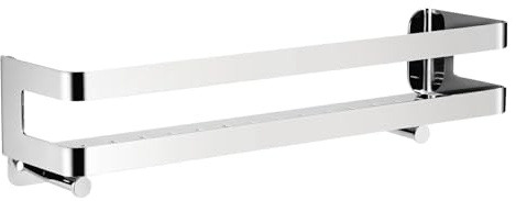 RYing Estanteria Baño,Estante Ducha Acero Inoxidable, Organizador Ducha con Ganchos (Plata) (40cm)