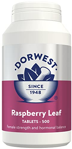 Dorwest Raspberry Leaf Tablets for Dogs And Cats, 500 Tablets, Pregnancy Support For Pets – For Natural Hormonal Balance and Phantom Pregnancies