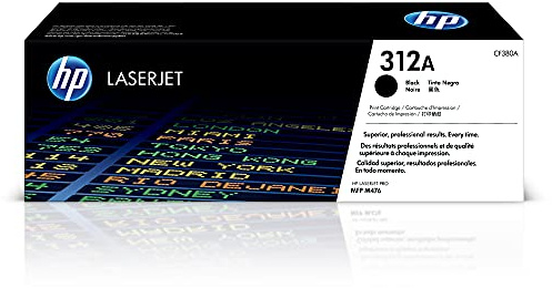 HP 312A (CF380A) Schwarz Original Toner für HP Color Laserjet Pro MFP M476, Einzelpack