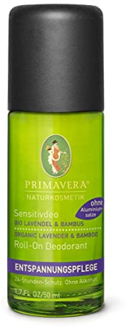PRIMAVERA Sensitivdeo Lavendel Bambus 2 x 50 ml - milder Duft, 24-Stunden-Schutz, ohne Aluminiumsalze und Alkohol - vegan