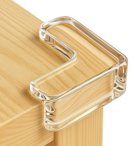SHOWAY - Protectores de Esquina (12 Unidades) Protectores Transparentes | Gel Adhesivo de Alta Resistencia a Prueba de bebés para Evitar Lesiones en la Cabeza de los niños, mesas, Muebles y Esquinas