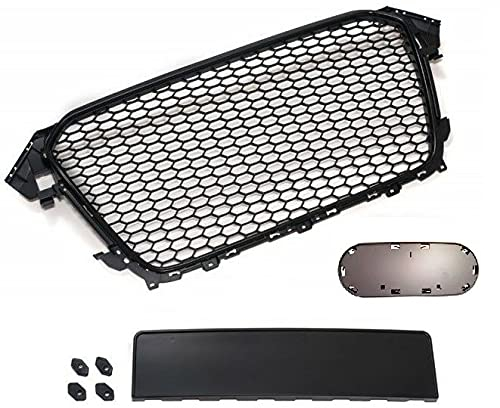 Kompatibel mit A4 B8 Kühler Front Grill Wabengrill Emblemhalter Schwarz 11-15