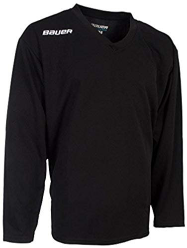 Bauer Hockey sobre Hielo S17 Flex Práctica Entrenamiento Camisa Jersey Senior - Negro, Goaliecut