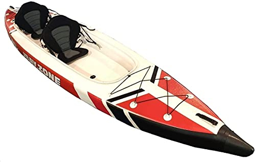 JBAY.ZONE Kayak Kanu aufblasbar Zweisitzer V-Shape Duo 426x89cm Drop-Stitch hoher Druck